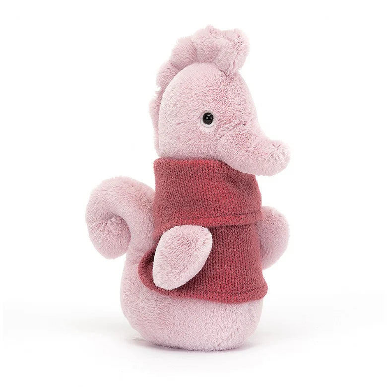 Cuddly and delightful Jellycat naptime buddiesCozy Crew Seahorse max 1 per customer