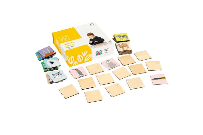 enchanting and whimsical wooden toys that captivate attention                   Animal Memory Game