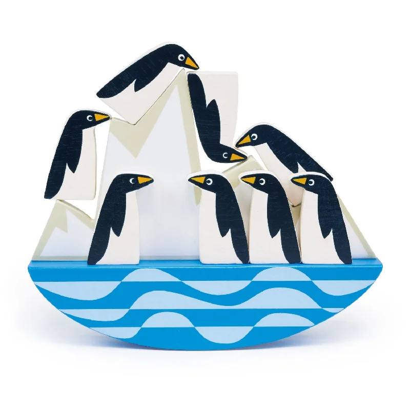 sturdy and long-lasting wooden toys for active play                   Balancing Penguins