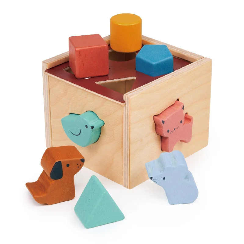 play-value packed wooden toys                   Bambino Shape Sorting Cube