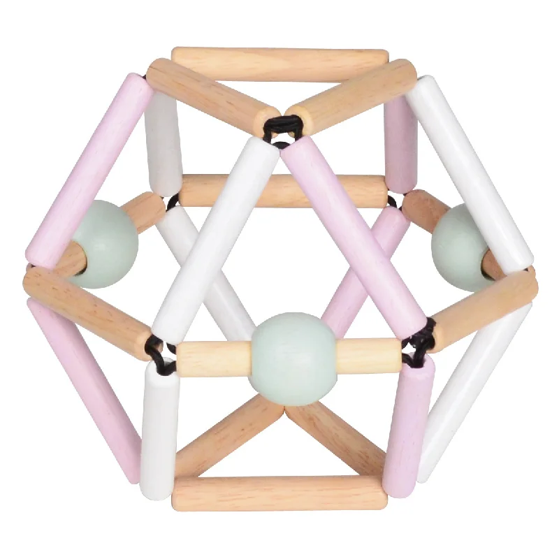 intricately carved wooden toys Bass & Bass Rattle & Teether Baby Grabber Nordic Pink intricately carved wooden toys Bass & Bass Rattle & Teether Baby Grabber Nordic Pink