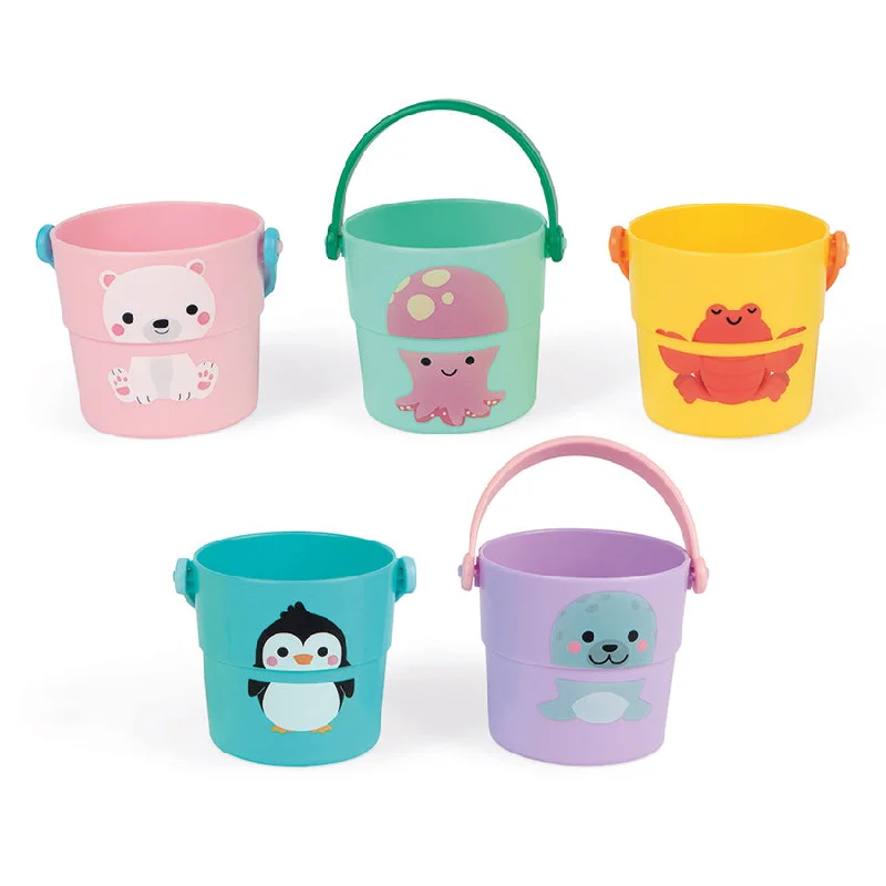 tactile wooden toys                   Bath Buckets Ocean