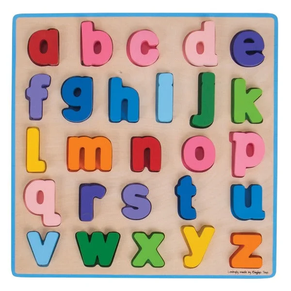 eco-conscious wooden toys that promote sustainability BigJigs Toys Lower Case ABC Puzzle - Bright eco-conscious wooden toys that promote sustainability BigJigs Toys Lower Case ABC Puzzle - Bright