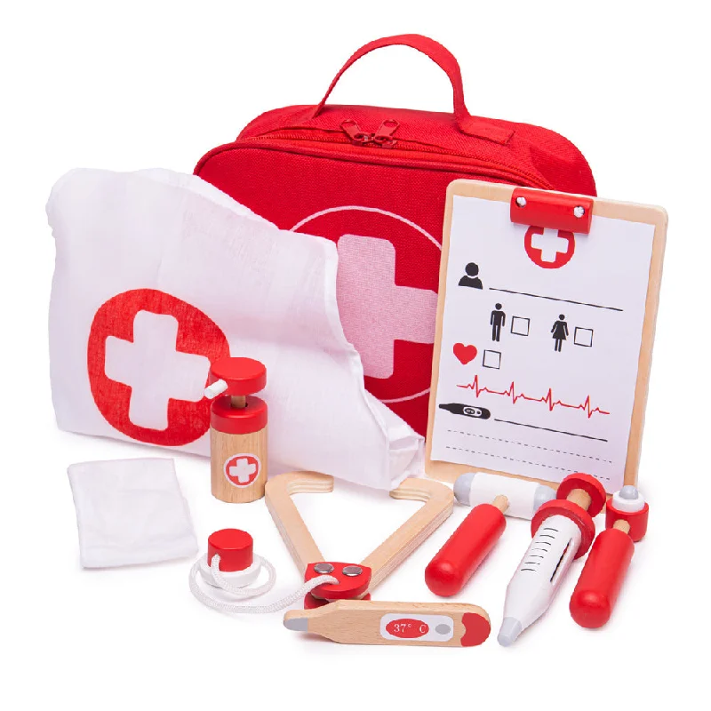 enchanting and whimsical wooden toys for children                   Bigjigs Toys Wooden Doctor's Kit