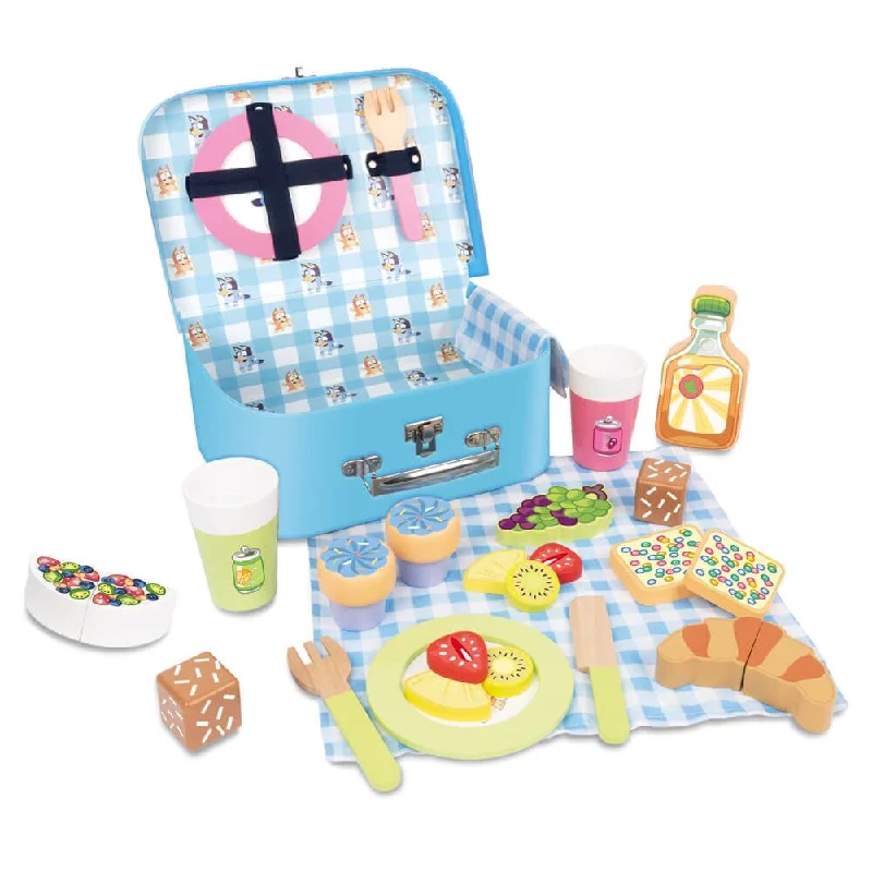 colorful and cheerful wooden toys                   Wooden Picnic Set