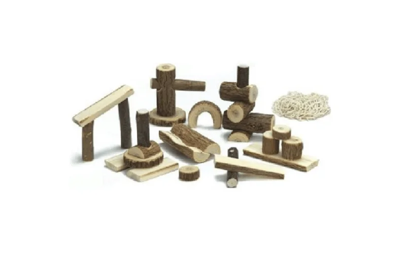 safe and durable wooden toys                   Gluckskafer Branch Wood Blocks