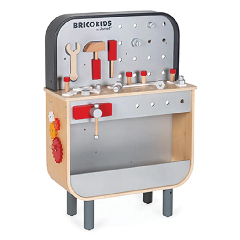 eco-conscious wooden toys                 BricoKids Reversible Workbench