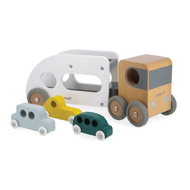 enchanted wooden toys                   Car Carrier with Vehicles