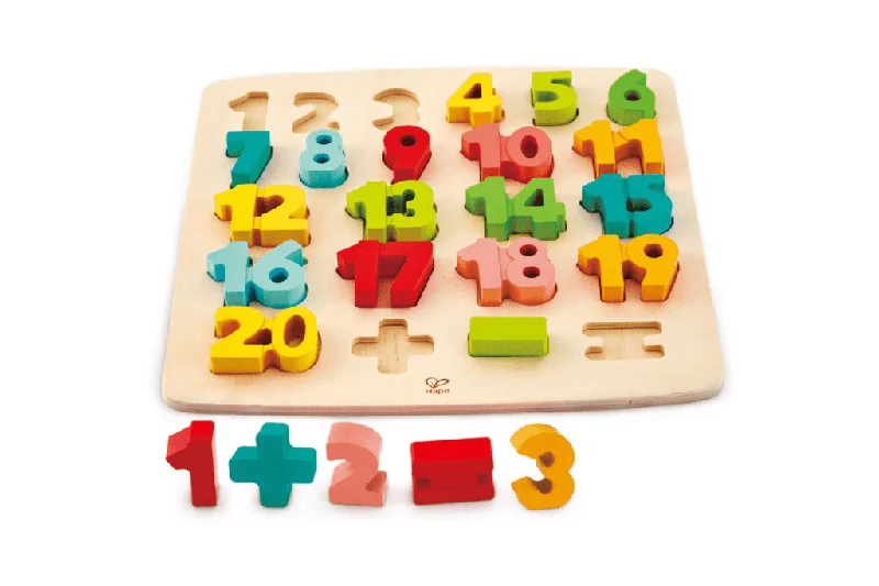 age-appropriate wooden toys                   Chunky Number Puzzle