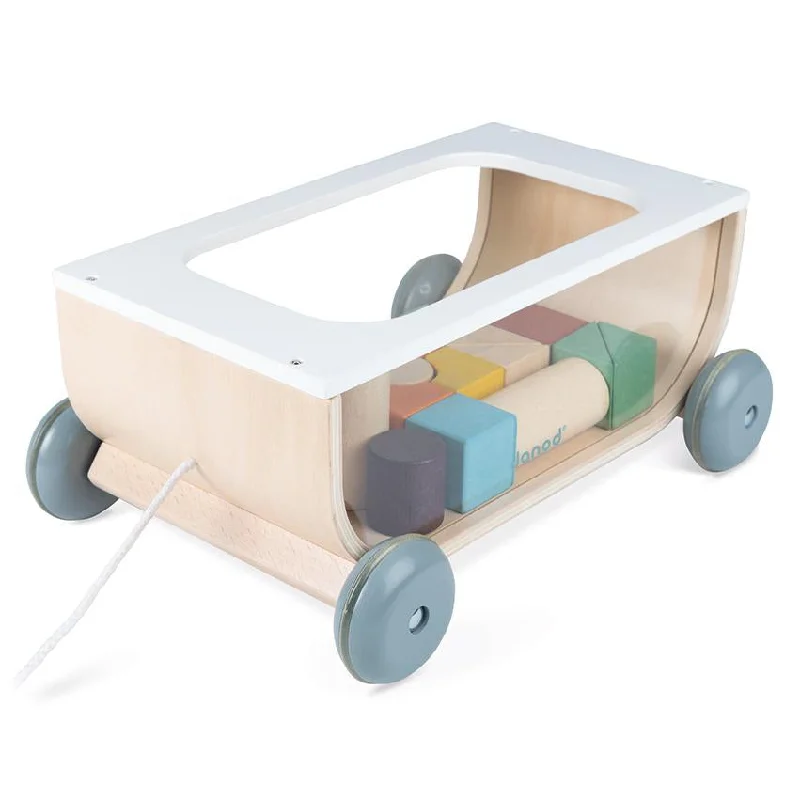 age-appropriate wooden toys                   Cocoon Cart with Blocks