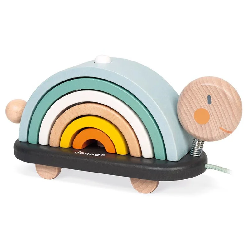 colorful wooden toys for toddlers             Cocoon Rainbow Turtle
