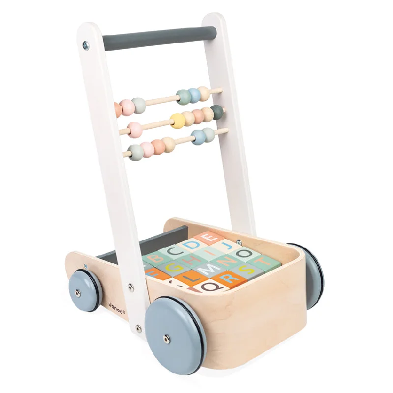 sturdy wooden toys                  Cocoon Walker with Blocks