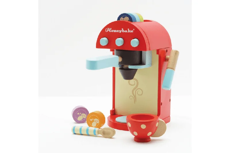 charming wooden toys                   Pretend Wood Coffee Machine and Pods