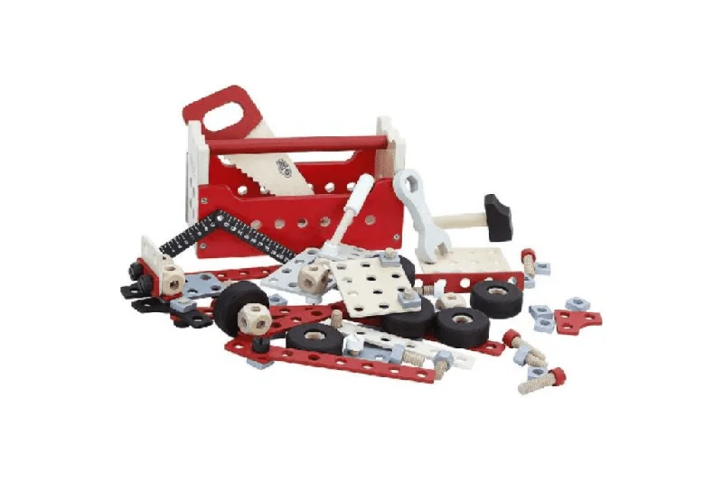 detailed and intricate wooden toys                   Convertible Wooden Tool Box by Vilac
