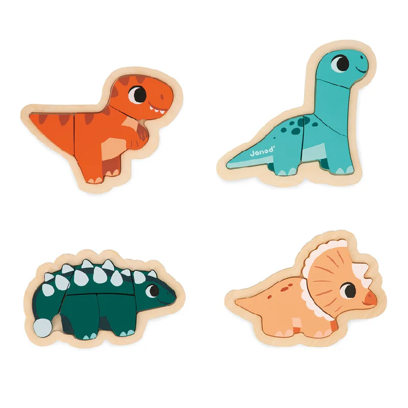 functional wooden toys               Dino Progressive Wood Puzzle