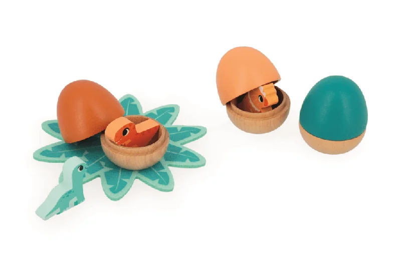detailed and intricate wooden toys                   Dino Surprise Eggs