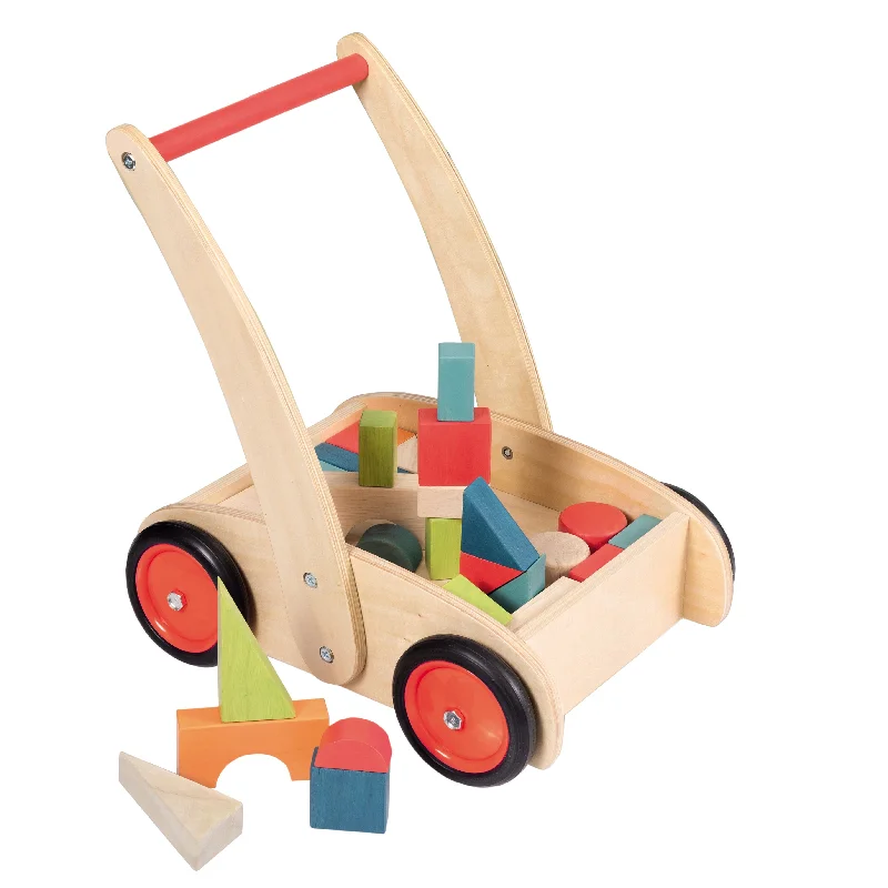thoughtfully designed wooden toys              Egmont Toys Push Along Truck & Wooden Blocks