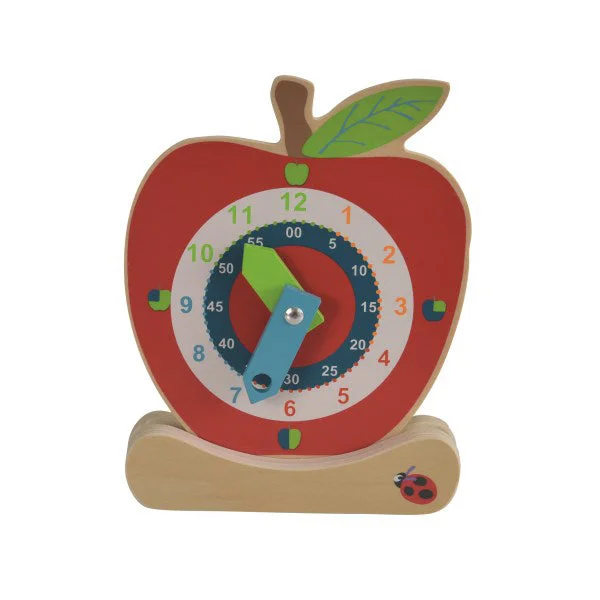 sturdy and long-lasting wooden toys for active play                   Egmont Toys Wooden Clock