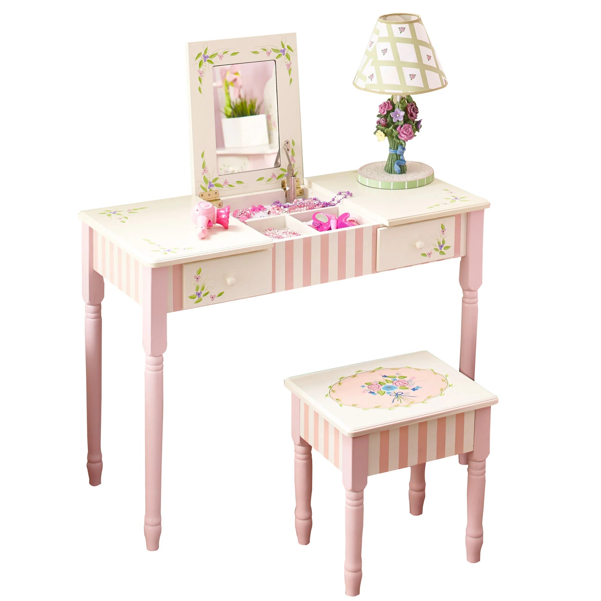 safe and appropriate wooden toys for young children Fantasy Fields By Teamson Bouquet Kids Wooden Vanity Stool Dressing Table Mirror safe and appropriate wooden toys for young children Fantasy Fields By Teamson Bouquet Kids Wooden Vanity Stool Dressing Table Mirror