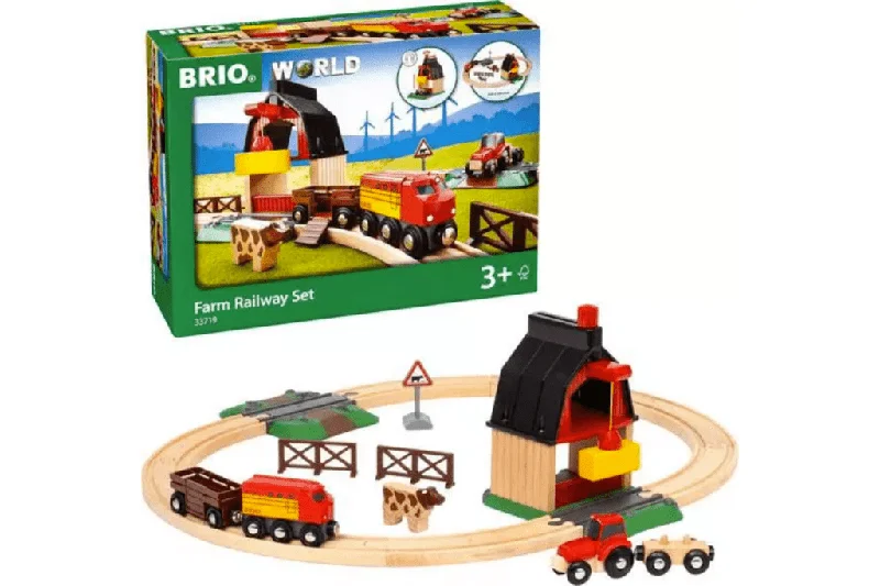 enchanting and whimsical wooden toys that captivate attention                   Farm Railway Set
