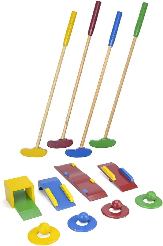 skillfully made wooden toys               Garden Games Wooden Crazy Golf Set for Kids