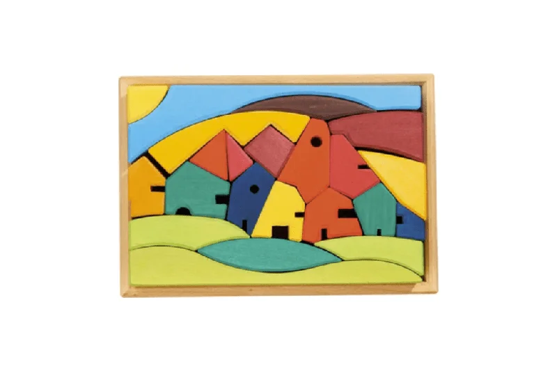 thoughtfully crafted and safe wooden toys                   Gluckskafer Block Set Fantasy Landscape