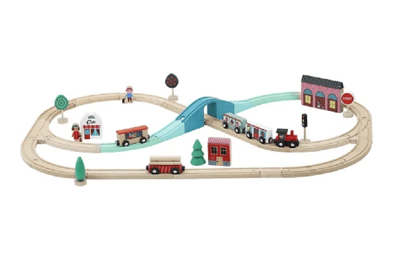 sturdy wooden toys                  Grand Express Train Set by Vilac