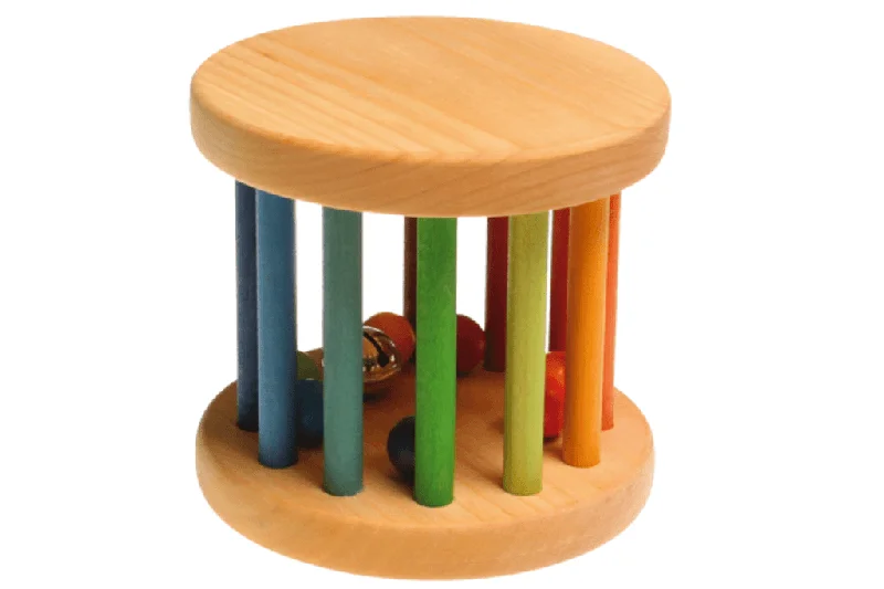 detailed wooden toys                 Grimm's Giant Rolling Wheel With Wooden Beads and Bells