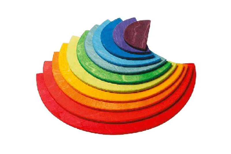 play-value packed wooden toys                   Grimm's Rainbow Semi Circles