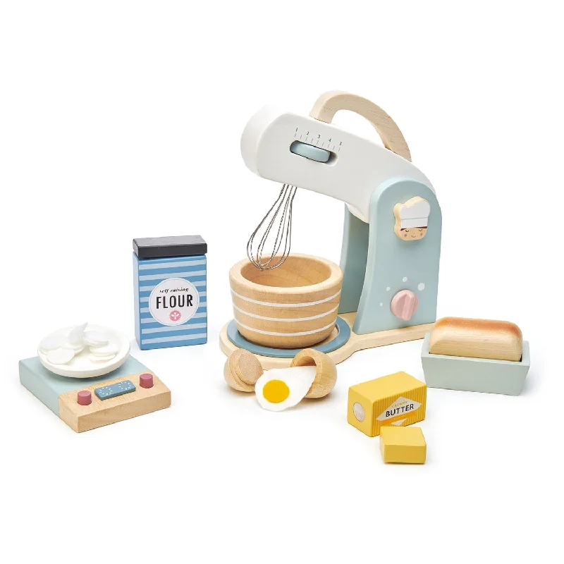 sturdy and safe wooden toys                 Tender Leaf Toys Home Baking Set