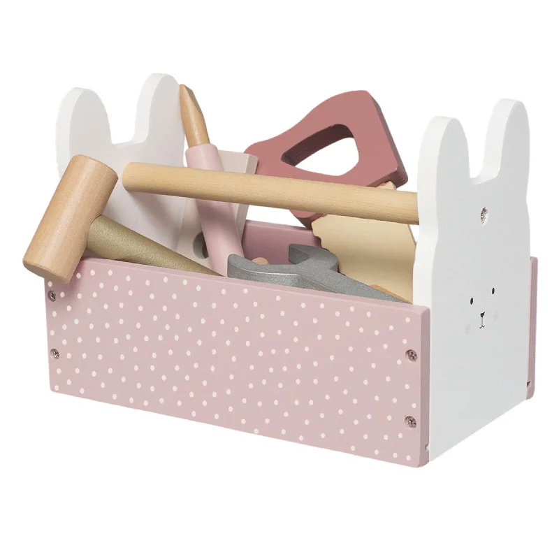 eco-friendly wooden toys                   Jabadabado Toolbox - Bunny