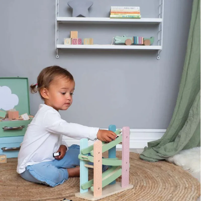imaginative wooden toys                  Jabadabado Wooden Car Roller with 3 cars