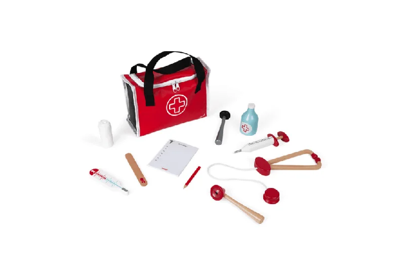 robust and engaging wooden toys for kids                   Janod Wooden Doctor's Kit