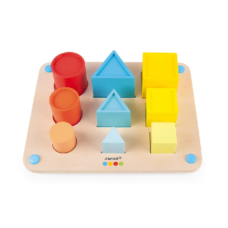 robust and engaging wooden toys for kids                   Janod Essentiel Volumes