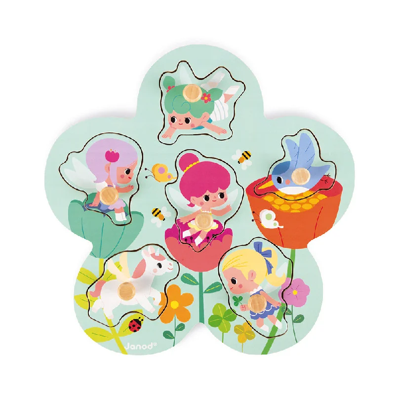 beautifully detailed wooden toys                  Janod Happy Fairies Puzzle