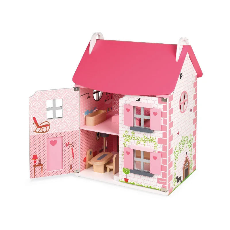 engaging and educational wooden toys                  Janod Mademoiselle Doll's House