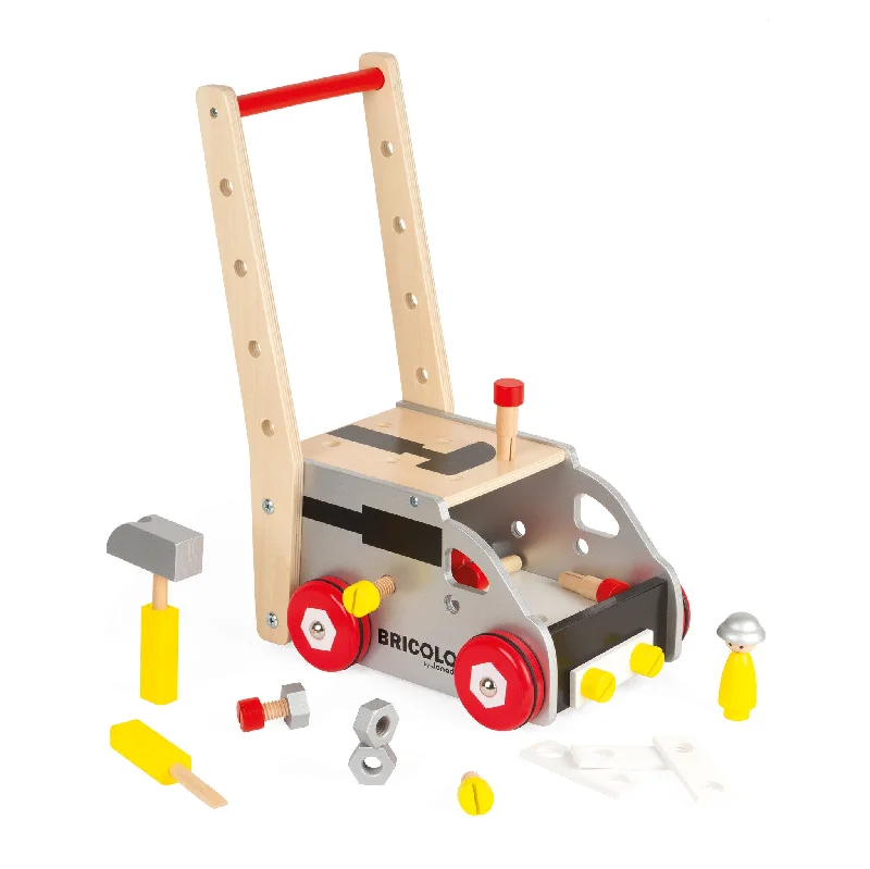 eco-conscious and sustainable wooden toys for children                   Janod Redmaster Bricolo DIY Workbench & Trolley