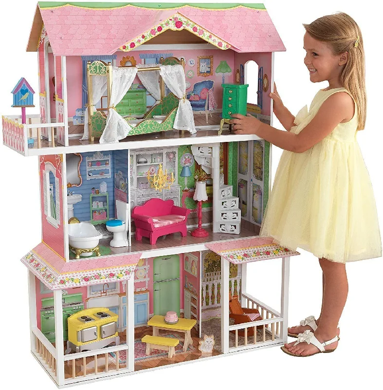 thoughtfully crafted and safe wooden toys KidKraft 65851 Sweet Savannah Wooden Dolls House with Furniture thoughtfully crafted and safe wooden toys KidKraft 65851 Sweet Savannah Wooden Dolls House with Furniture