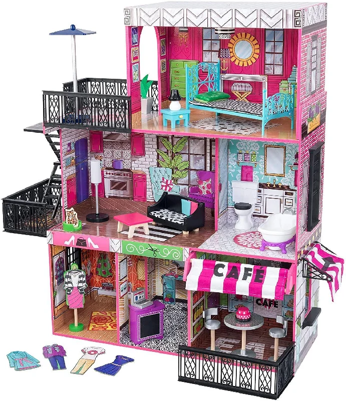 sustainable wooden toys                   KidKraft 65922 Brooklyn's Loft Wooden Dolls House