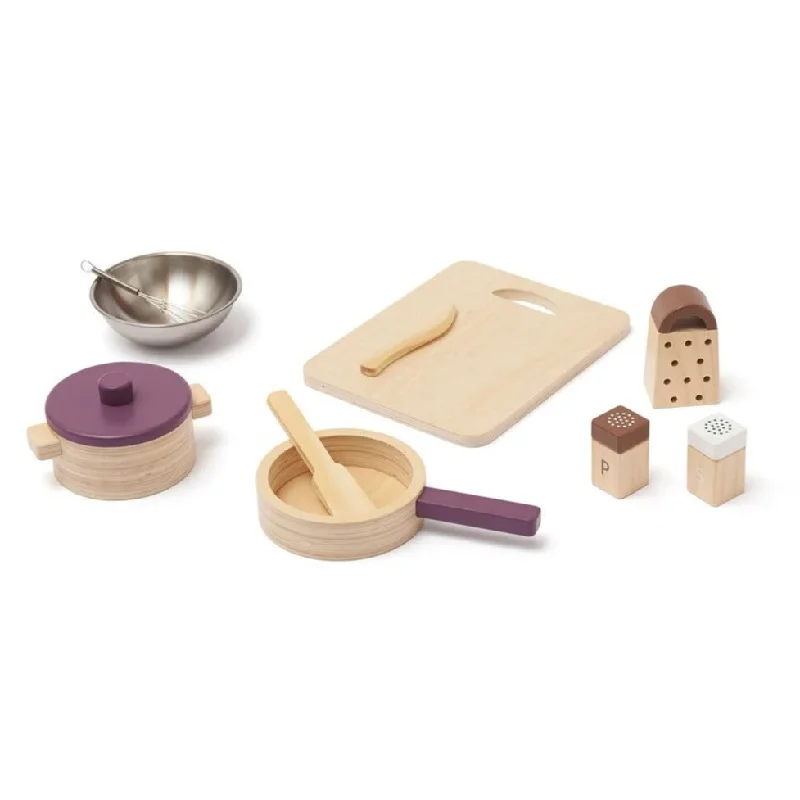 imaginative wooden toys                  Kids Concept Cookware Play Set