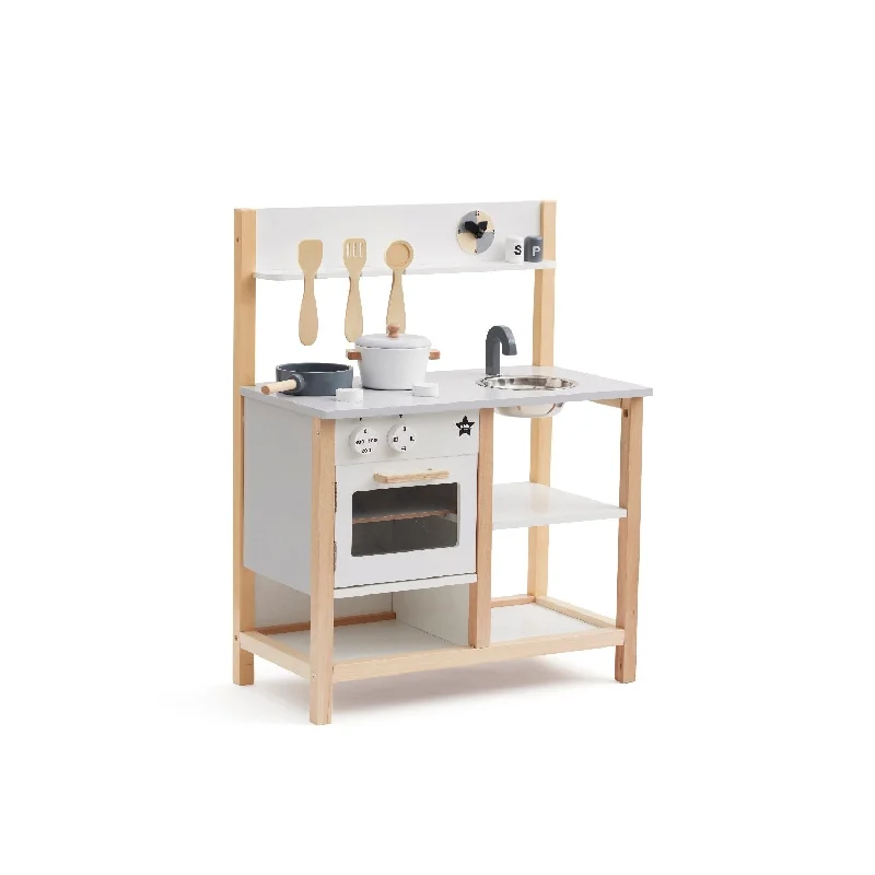 timeless wooden toys                   Kid's Concept Kitchen Natural/White Kid's Hub
