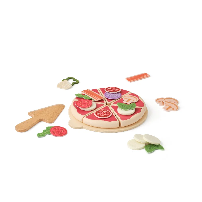 skillfully crafted wooden toys                   Kids Concept Wooden Pizza Kit