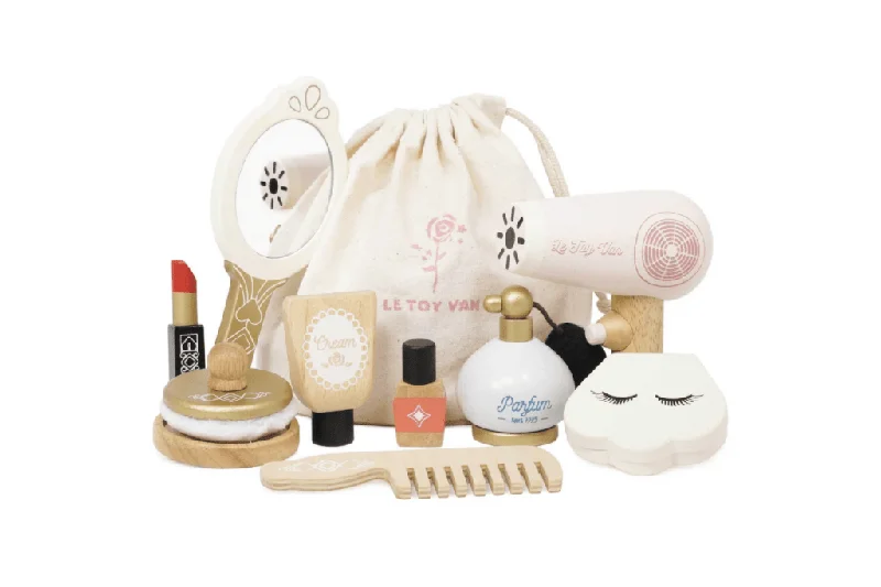 intricately carved wooden toys                   Le Toy Van Beauty Kit