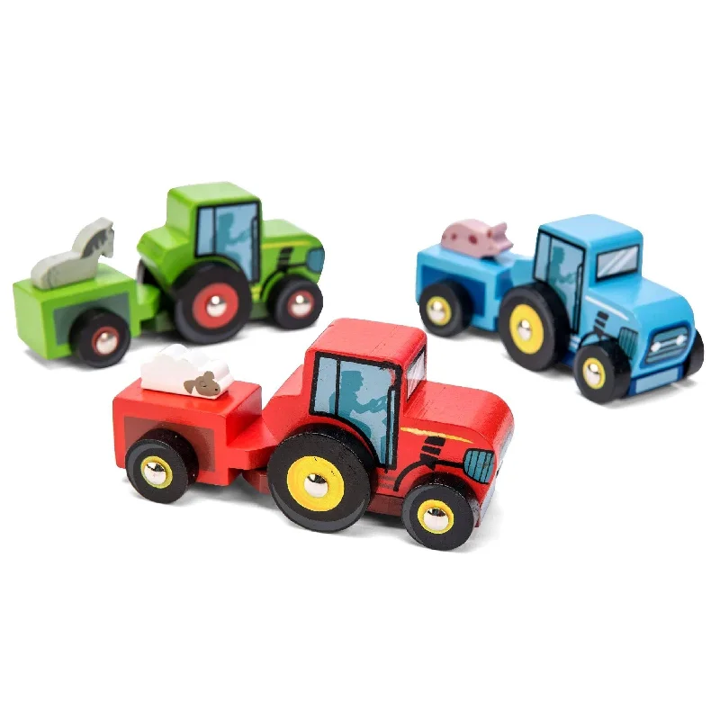 classic wooden toys for kids Le Toy Van Tractor Trails - Wooden Tractor With Trailer - Assorted Colours classic wooden toys for kids Le Toy Van Tractor Trails - Wooden Tractor With Trailer - Assorted Colours