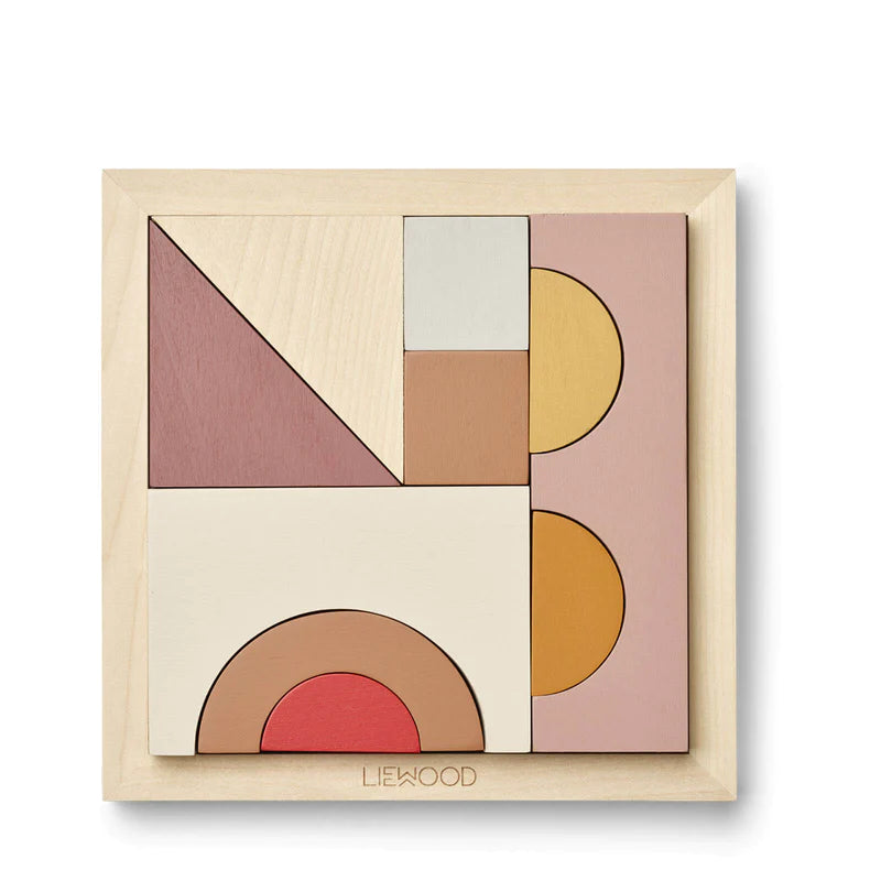 thoughtfully designed wooden toys              Liewood Ishan Puzzle - Rose Multi Mix