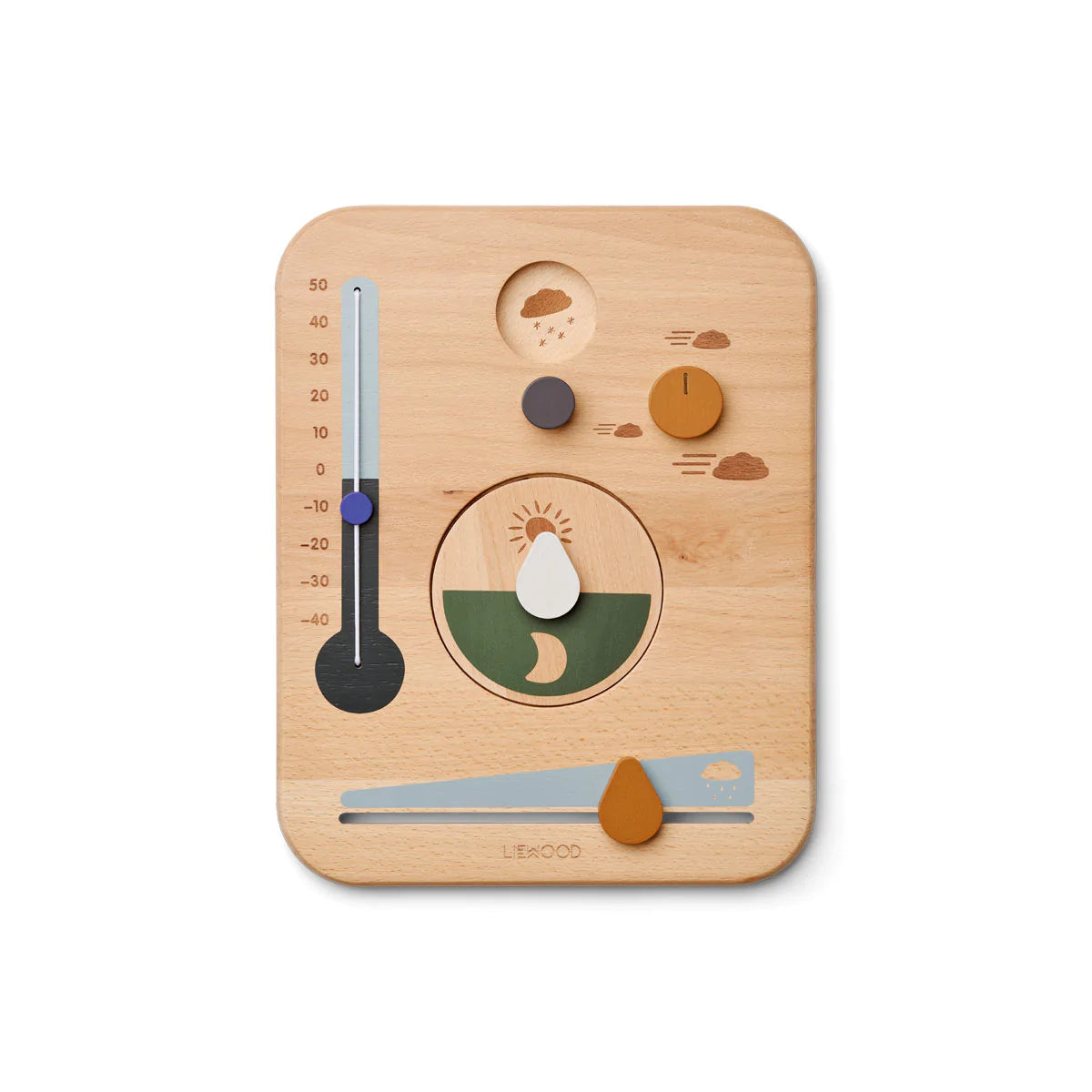 thoughtfully designed wooden toys              Liewood Piet Weather Station - Eden Multi Mix