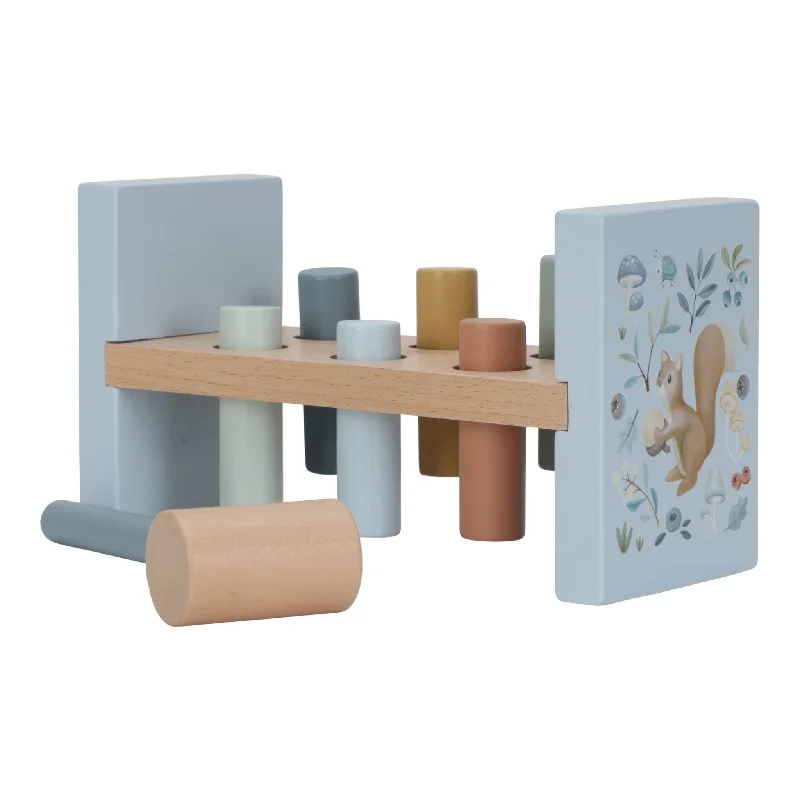 intricately designed wooden toys                 Little Dutch Hammer Bench - Forest Friends