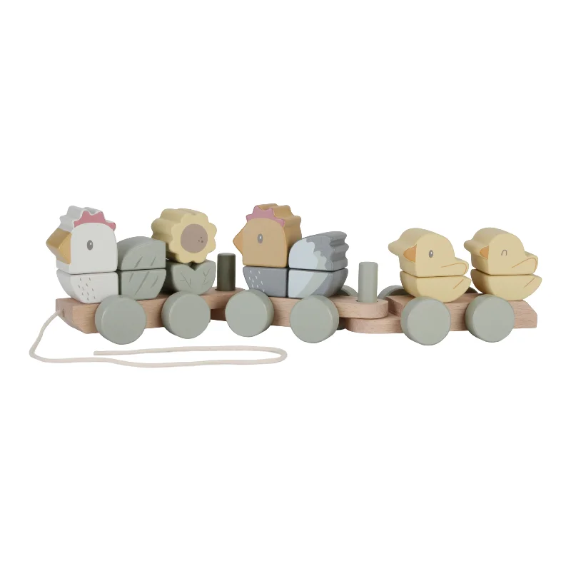 thoughtfully designed wooden toys              Little Dutch Wooden Stacking Train - Chicken