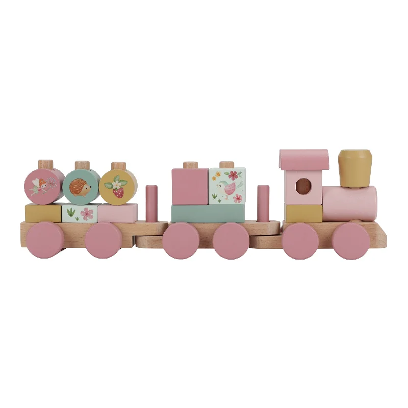 safe and durable wooden toys                   Little Dutch Stacking Train - Fairy Garden