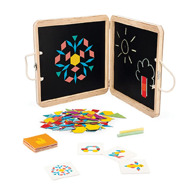 beautifully detailed wooden toys                  Magnetic Shapes Case